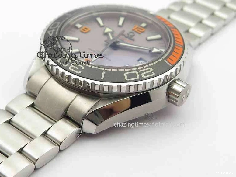 0211 Stretchable Planet Ocean 2016 43.5mm SS OM 1:1 Best Edition Gray Dial On SS Bracelet A 8163